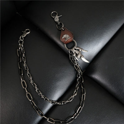 Fashion New Personality Retro Punk Pants Chain Men's Waist Chain Self-defense Accessories Jewelry Hot Sale