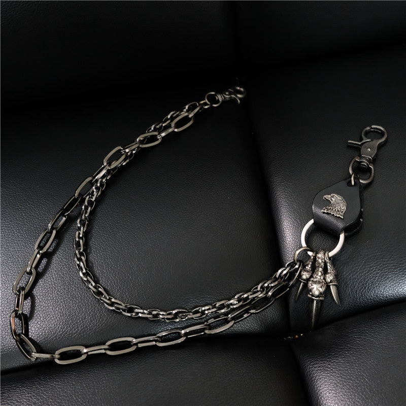 Fashion New Personality Retro Punk Pants Chain Men's Waist Chain Self-defense Accessories Jewelry Hot Sale
