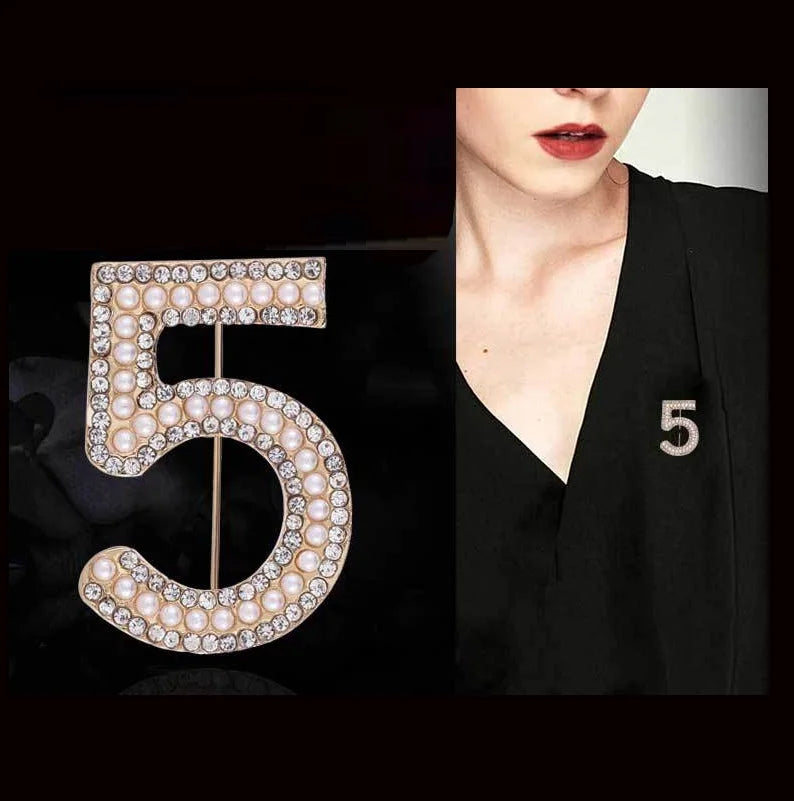 luxury designer jewelry Chain brooches pearl pin  coat accessories brooches for women's clothing free shipping