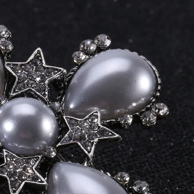 luxury designer jewelry Chain brooches pearl pin  coat accessories brooches for women's clothing free shipping