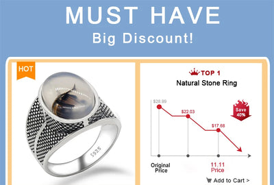 Men Rings Sterling Silver 925 Turkish Square Men's Ring Faceted Blue Zircon Fashion Rings Men Rings Sterling Silver 925 Pure