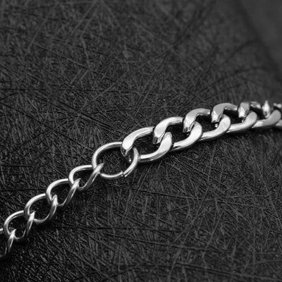 Femme Jewelry Silver Color Stainless Steel Handcuff Bracelet for Women Men Chain Couple Curb Cuban Bracelet Menottes Bijoux