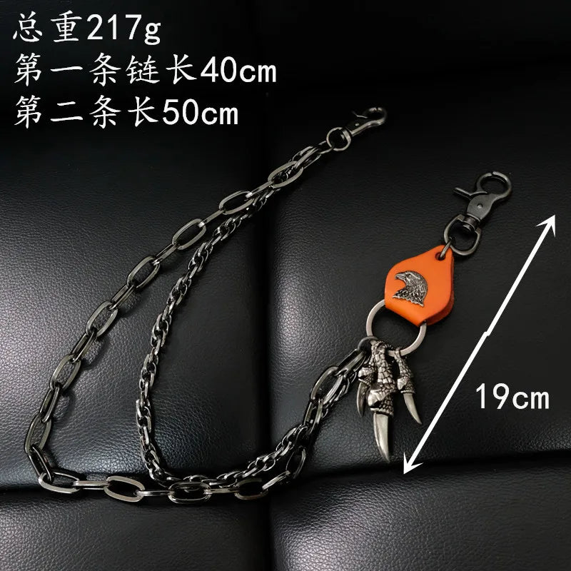 Fashion New Personality Retro Punk Pants Chain Men's Waist Chain Self-defense Accessories Jewelry Hot Sale