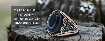 Men Rings Sterling Silver 925 Turkish Square Men's Ring Faceted Blue Zircon Fashion Rings Men Rings Sterling Silver 925 Pure