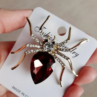 Statement Crystal Spider Brooches for Women Rhinestone Insect Pins & Brooches Wedding Brooch Elegant Accessories