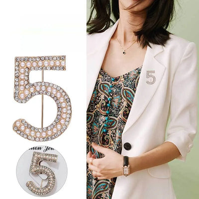 luxury designer jewelry Chain brooches pearl pin  coat accessories brooches for women's clothing free shipping