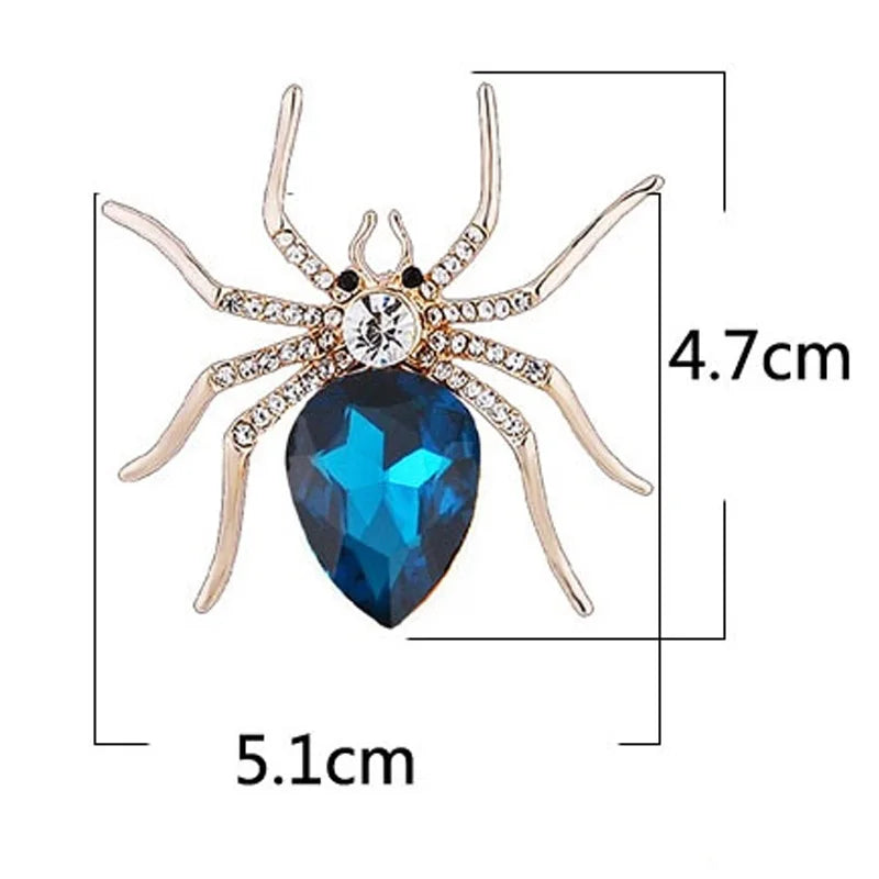 Statement Crystal Spider Brooches for Women Rhinestone Insect Pins & Brooches Wedding Brooch Elegant Accessories