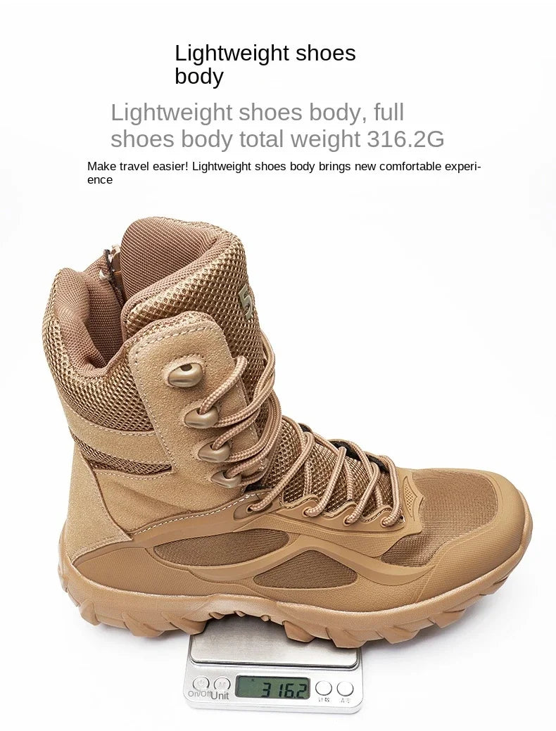 Men Tactical Boots Autumn Special Forces Field Man Boot Lightweight Outdoor Non-Slip Men Shoes Zapatillas Hombre
