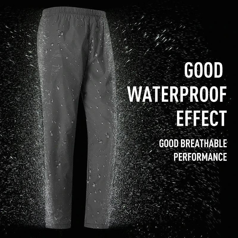 JNLN Men Women Waterproof Hiking Pants Camping Trekking Climbing Rain Pants Unisex Outdoor Sports Quick Dry Mountain Trousers