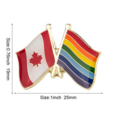 Canada Flag Badge Brooch Natinal Lapel Pins Flag Lapel Pins Country Flag Badge