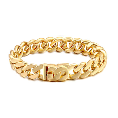 Iced Out Crystal Heart Tennis Chain Miami Cuban Link Chain Bracelet for Women Men Hiphop Chunky Chains Bracelets Jewelry