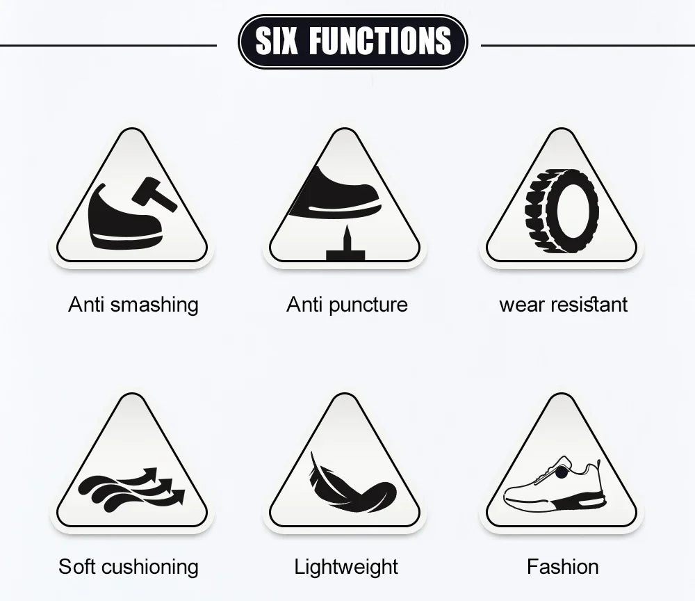 Men's Rotary Buckle Safety Shoes