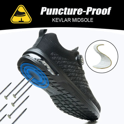 Men's Rotary Buckle Safety Shoes
