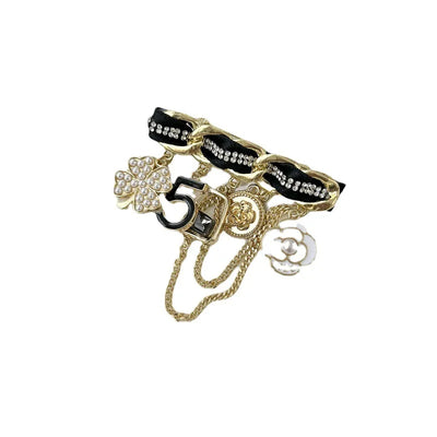 luxury designer jewelry Chain brooches pearl pin  coat accessories brooches for women's clothing free shipping