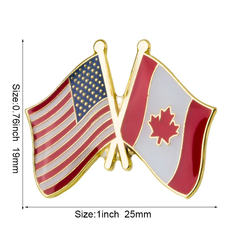 Canada Flag Badge Brooch Natinal Lapel Pins Flag Lapel Pins Country Flag Badge