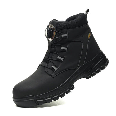 Waterproof Safety Boots Men Indestructible Steel Toe Work Boots Anti-smash Stab-resistant Safety Shoes Biker Botas Para Hombre