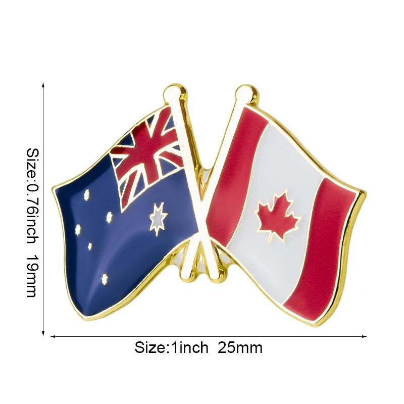 Canada Flag Badge Brooch Natinal Lapel Pins Flag Lapel Pins Country Flag Badge