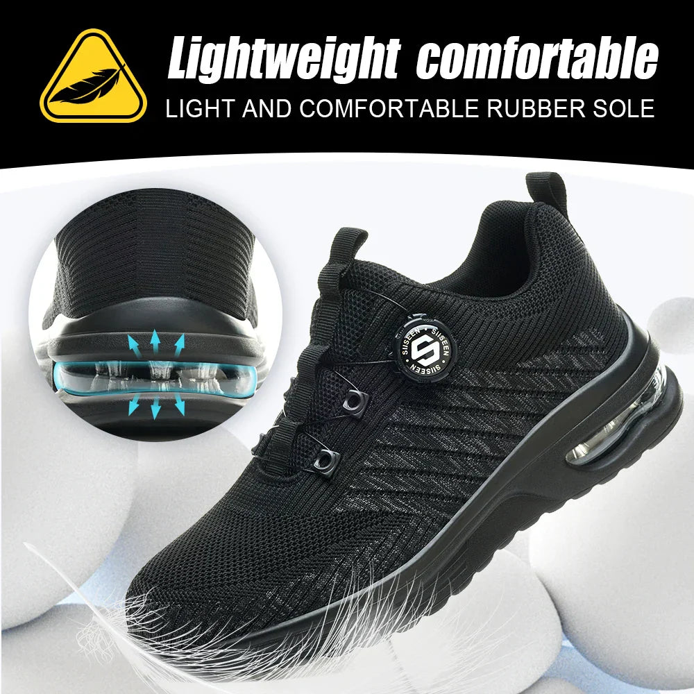 Men's Rotary Buckle Safety Shoes