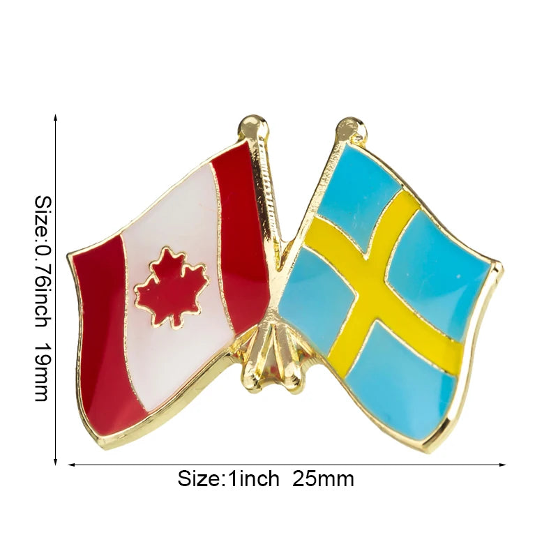 Canada Flag Badge Brooch Natinal Lapel Pins Flag Lapel Pins Country Flag Badge