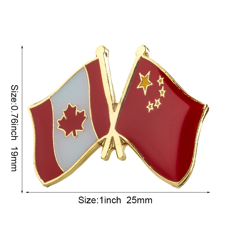 Canada Flag Badge Brooch Natinal Lapel Pins Flag Lapel Pins Country Flag Badge