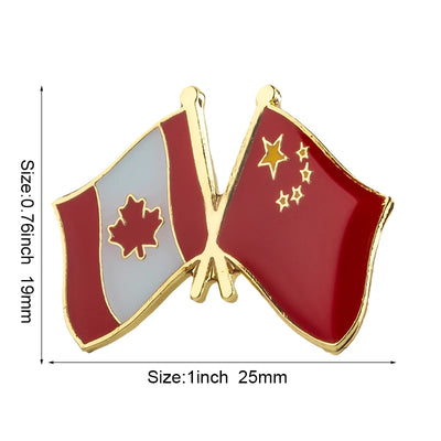 Canada Flag Badge Brooch Natinal Lapel Pins Flag Lapel Pins Country Flag Badge