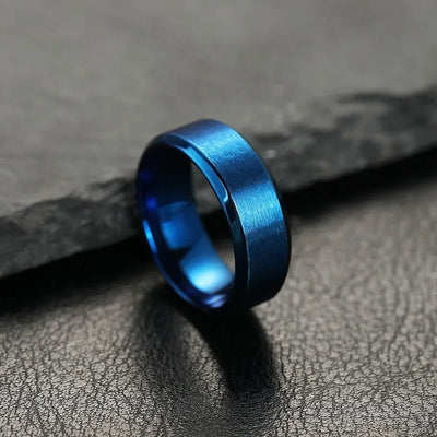 Stainless Steel Ring Classic Black Golden Silvery Glossy Men Rings