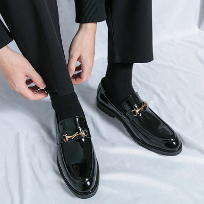New Luxury Slip on Dress Shoes Men Genuine Leather Italian Loafer Shoes for Men Black Brown Brand Formal Oxford Men Casual Shoes