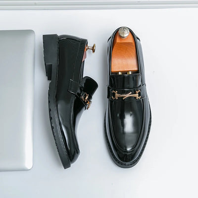 New Luxury Slip on Dress Shoes Men Genuine Leather Italian Loafer Shoes for Men Black Brown Brand Formal Oxford Men Casual Shoes