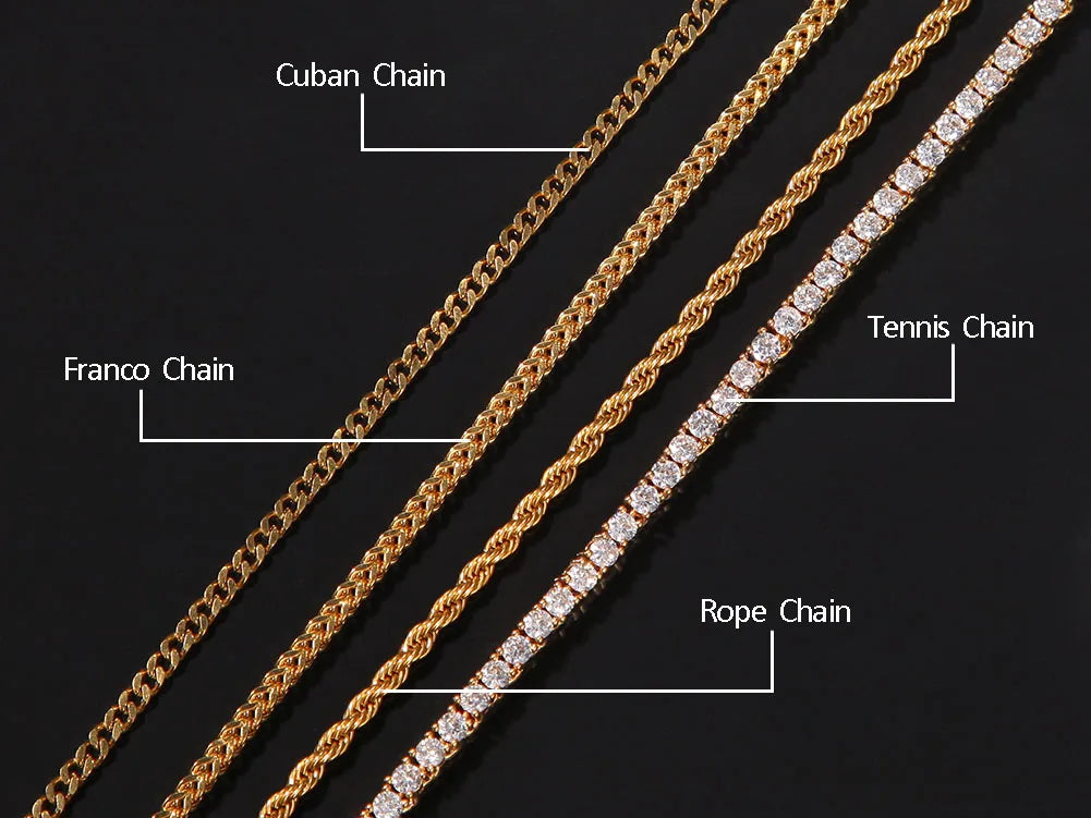 UWIN Vintage Triple Cross Pendant  Punk y2k Accessories Choker Men Hiphop Necklace Men Chain Jewelry Gift