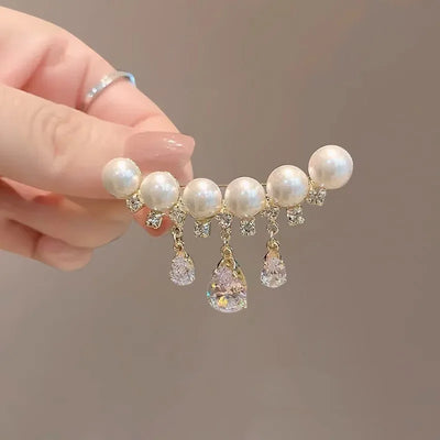 Elegant Silver Color Full of Rhinestone Feather Brooches for Women Men Unisex Luxury Crystal Lapel Safety Pins Party Jewelry