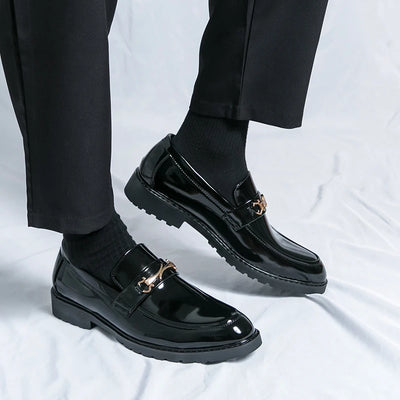 New Luxury Slip on Dress Shoes Men Genuine Leather Italian Loafer Shoes for Men Black Brown Brand Formal Oxford Men Casual Shoes