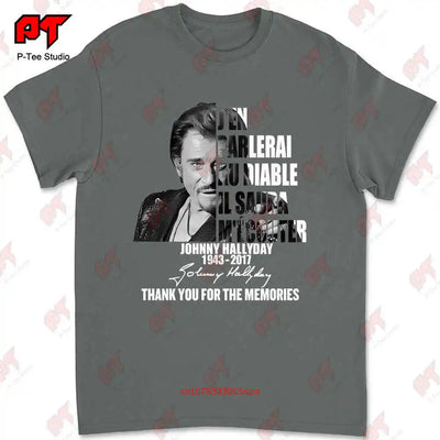 J’En Parlerai Au Diable Il Saura M’Ecouter Johnny Hallyday Signature T-shirt OV1J