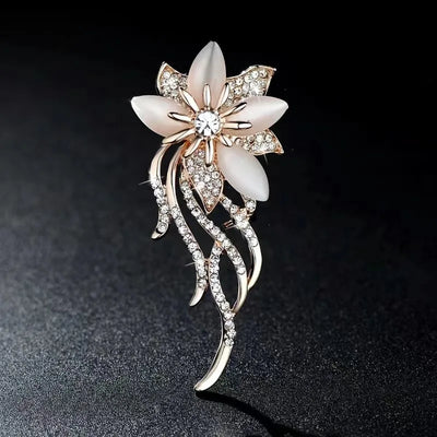 Elegant Silver Color Full of Rhinestone Feather Brooches for Women Men Unisex Luxury Crystal Lapel Safety Pins Party Jewelry