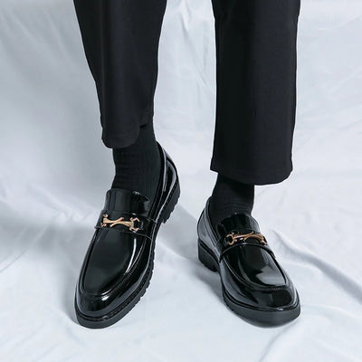 New Luxury Slip on Dress Shoes Men Genuine Leather Italian Loafer Shoes for Men Black Brown Brand Formal Oxford Men Casual Shoes