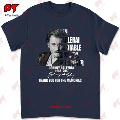 J’En Parlerai Au Diable Il Saura M’Ecouter Johnny Hallyday Signature T-shirt OV1J