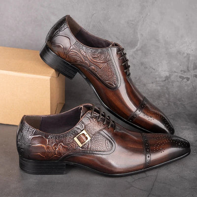 Leather Oxford Brogue Shoes