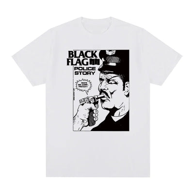 T-shirt en coton avec imprimé Black Feel pour hommes et femmes, streetwear, punk, rock, groupe, nouvelle volatilité, médicaments