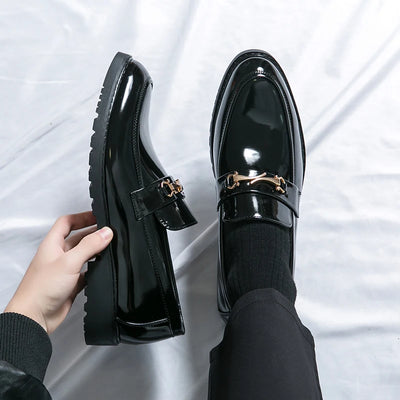 New Luxury Slip on Dress Shoes Men Genuine Leather Italian Loafer Shoes for Men Black Brown Brand Formal Oxford Men Casual Shoes