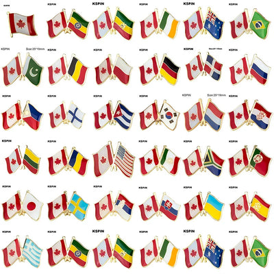 Canada Flag Badge Brooch Natinal Lapel Pins Flag Lapel Pins Country Flag Badge