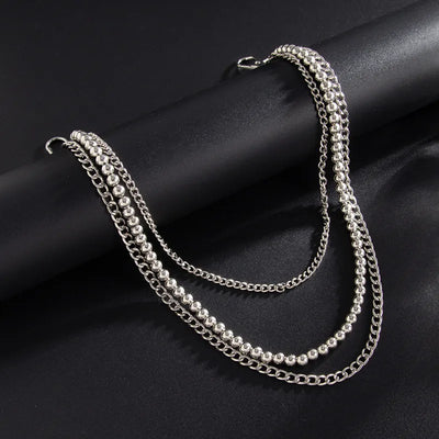 Fashion Punk Metal Pants Chain Hip Hop Waist Chain Bead Pendant Jeans Chain For Men Women Accessories Gifts