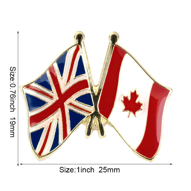 Canada Flag Badge Brooch Natinal Lapel Pins Flag Lapel Pins Country Flag Badge