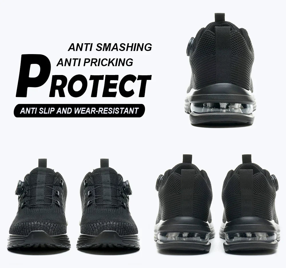 Men's Rotary Buckle Safety Shoes