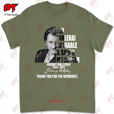 J’En Parlerai Au Diable Il Saura M’Ecouter Johnny Hallyday Signature T-shirt OV1J