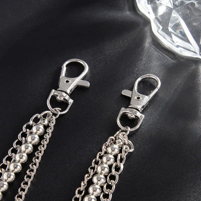 Fashion Punk Metal Pants Chain Hip Hop Waist Chain Bead Pendant Jeans Chain For Men Women Accessories Gifts