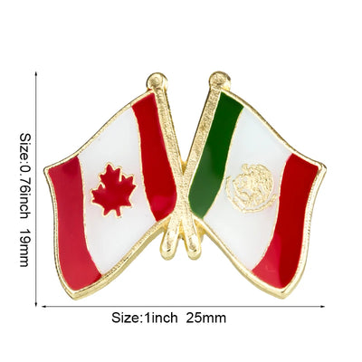 Canada Flag Badge Brooch Natinal Lapel Pins Flag Lapel Pins Country Flag Badge
