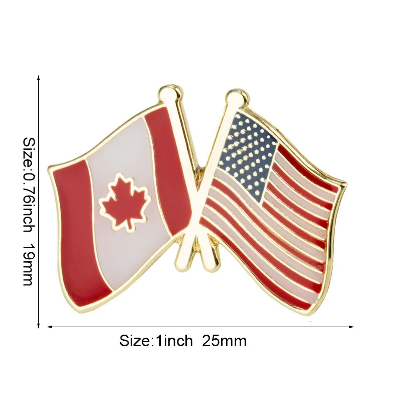 Canada Flag Badge Brooch Natinal Lapel Pins Flag Lapel Pins Country Flag Badge