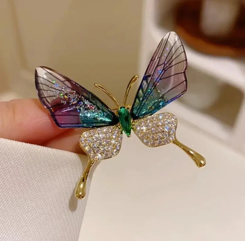 Elegant Silver Color Full of Rhinestone Feather Brooches for Women Men Unisex Luxury Crystal Lapel Safety Pins Party Jewelry