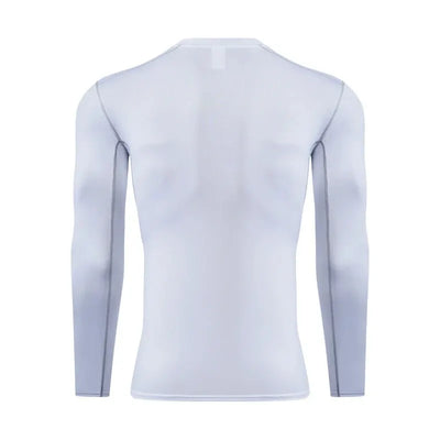 2024 Men's Long Sleeved Sports T-Shirt With High Elasticity And Quick Drying Solid Color Long Sleeves