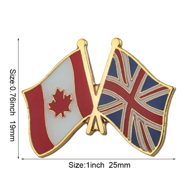 Canada Flag Badge Brooch Natinal Lapel Pins Flag Lapel Pins Country Flag Badge