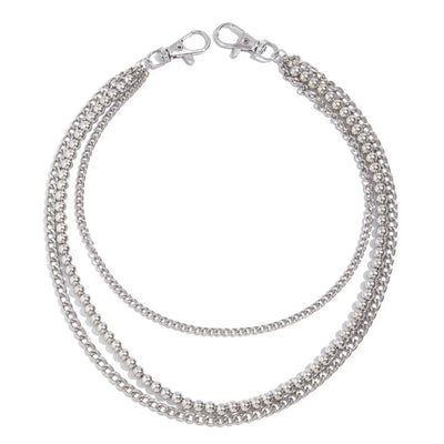 Fashion Punk Metal Pants Chain Hip Hop Waist Chain Bead Pendant Jeans Chain For Men Women Accessories Gifts